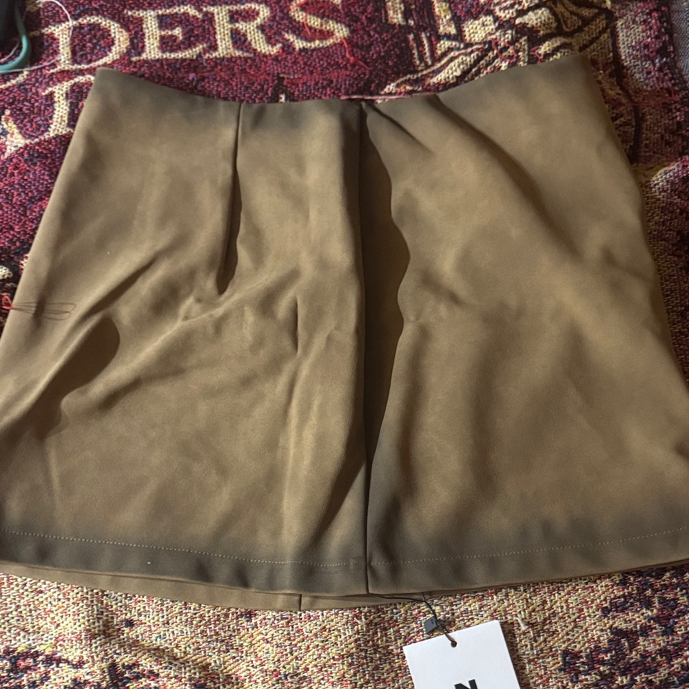 Chic Tan A-Line Women's Skirt